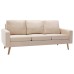 Three-seater sofa fabric cream