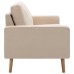 Three-seater sofa fabric cream