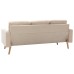 Three-seater sofa fabric cream