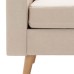 Three-seater sofa fabric cream