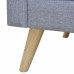 Three-seater sofa fabric light gray