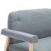 Two-seater sofa fabric light gray