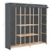 Wardrobe 173x40x170 cm fabric gray