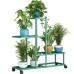 4 Pots Indoor Outdoor Garden Plant Stand Planter Flower Pot Shelf Metal Shelving