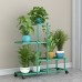 4 Pots Indoor Outdoor Garden Plant Stand Planter Flower Pot Shelf Metal Shelving