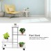 4 Pots Indoor Outdoor Garden Plant Stand Planter Flower Pot Shelf Metal Shelving