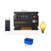 DC WPC 12V 24V 10A 20A Solar Charge Controller LCD Display Temperature Compensation Over-load Over-charge Protection