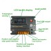 DC WPC 12V 24V 10A 20A Solar Charge Controller LCD Display Temperature Compensation Over-load Over-charge Protection