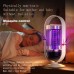 Electric Shock Mosquito Lamp USB Rechargeable with 1200mAh Battery Mosquito Killer with Night Light Function Easy to Clean Indoor and Outdoor Use