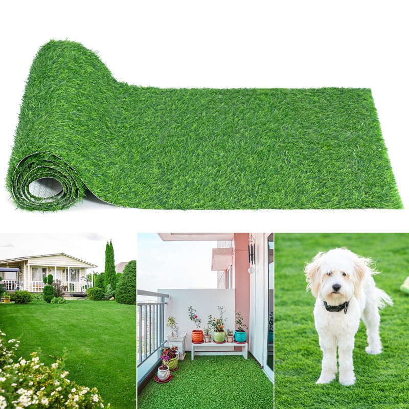 GOTGELIF Realistic Artificial Grass Mat, 1" Grass Rug with PRT Backing Without Debris, Pet Friendly Decorative Lawn Landscape Synthetic Turf for Indoor Outdoor/Balcony/Garden/Camping(20 x 79in)