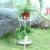 Garden Balcony Indoor Wrought Iron Flower Pot Stand Plants Shelf Rack Holder Shelves