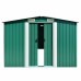 Garden shed 257x489x181 cm metal green