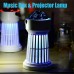 Mosquito Zapper 2000mAh With Music Box and Projector Lamp Long-lasting Battery 360 degrees Protection 3-in-1 Design Indoor and Outdoor Mosquito Killer with LED Flashlight for Camping Picnic