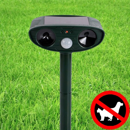 Outdoor Garden Solar Ultrasonic Repeller PIR Pest Animal Mouse Fox Cat Dog Repellent