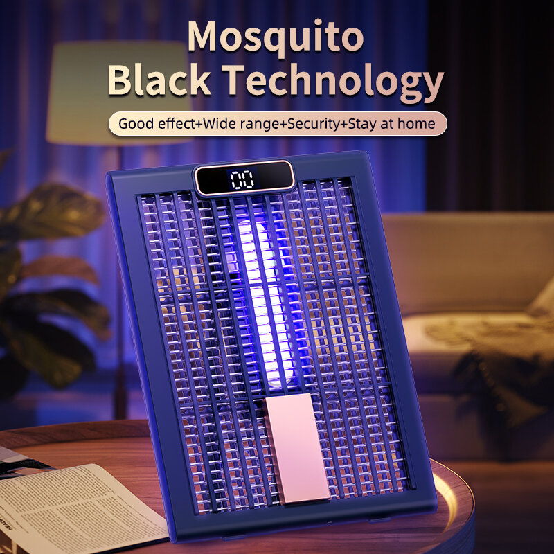 Portable 180° Folding Design Mosquito Lamp with Real-Time Mosquito Count Ideal New Attracting Light Wave USB Charging Safe Insulating Material and for Home Commercial Outdoor Use