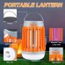 Solar Bug Zapper Light Bulb 3 in 1 Mosquitoes Killer USB Rechargeable Camping Light Flashlight IPX6 Waterproof Portable Light Bulb Zapper for Doorway Corridor Balcony Patio Travel Hiking