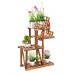 Solid Wood Flower Plant Display Stand Home Garden Plant Flower Pot Storage Rack Durable Balcony Flower Stand Decorations