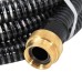 Suction hose with brass couplings 3 m 25 mm black