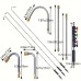 16PCS Stainless Steel High-Pressure Water Gun Set with Extended Rods 4000psi Quick Connect Versatile Cleaning Tool for Courtyard Livestock Rooftop Including Five Spray Nozzles