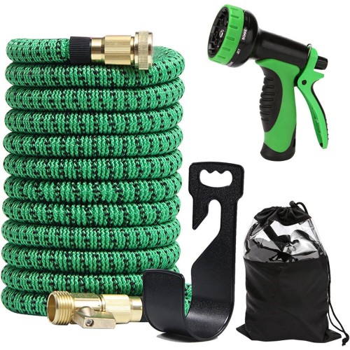 25ft/50ft/75ft/100ft Expandable Magic Garden Hose with High-Pressure Water Spray Gun 10m Spray Distance Multi-Functional for Car Washing and Watering Plants Available in Various Lengths