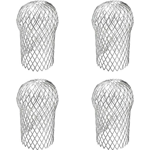 4 Pack Waterproof Aluminum Gutter Guards 3.5x6.5 Inches Expandable Leaf Filter Strainer for Preventing Blockage from Leaves and Debris Easy Installation