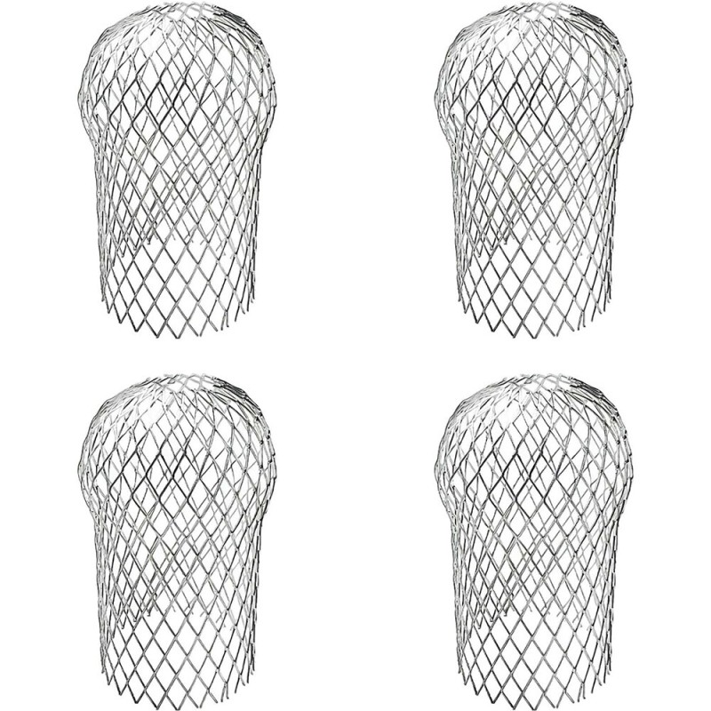 4 Pack Waterproof Aluminum Gutter Guards 3.5x6.5 Inches Expandable Leaf Filter Strainer for Preventing Blockage from Leaves and Debris Easy Installation