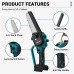 Drillpro Brushless Electric Cordless Chainsaw with 3000W High-Efficiency 6-Inch Guide Plate for Smooth Precise Cutting Experience Flexible Battery Options