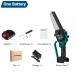 Drillpro Brushless Electric Cordless Chainsaw with 3000W High-Efficiency 6-Inch Guide Plate for Smooth Precise Cutting Experience Flexible Battery Options