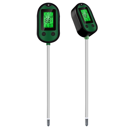 Garden 5 in 1 Soil Moisture Sensor pH Meter Metal Probe Soil Moisture Detector Acidity Temperature Tester for Plants Flowers