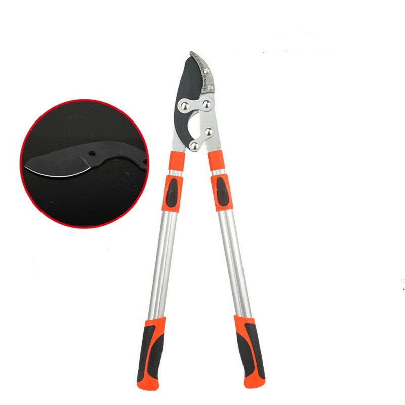 New Telescopic Long Length Scissor Hedge Anvil Shear Anti-Slip Grip Garden Pruning Hand Tool Ratchet Cut Tree Branch
