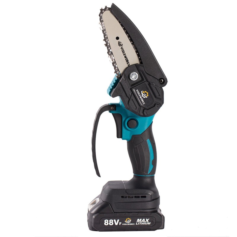 VIOLEWORKS 4 Inch 88VF Cordless Electric Chain Saw One-Hand Saw Woodworking Tool W/ None/1pc/2pcs Display Battery For Makitabattery