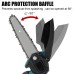 VIOLEWORKS 6 Inch 88VF Electric Chain Saw Rechargable Chainsaws One-handed Lithoum Battery Wood Cutter With 0/1/2 Battery Also For Makita Battery EU Plug
