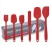 6PCS Non-Stick Rubber Spatula Set Heat-Resistant Spatula Kitchen Utensils Set Tools Kit