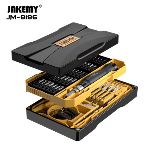 JAKEMY 83-in-1 Precision Screwdriver Set Anti-Slip 3D Engraved Handle with Industrial Grade N35 Magnets Versatile CR-V and S-2 Bits Adjustable Extension Bar Ideal for Home Repair and DIY Projects