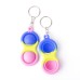 Mini Sensory Fidget Relaxation Stress Relief Anti-Anxiety Autism Hand EDC Gadget for Kids Teen Adult Push Pop Bubble Keychain Push Pop Bubble Keychain Sensory Therapy Toys for Home Classroom Party Favors Office