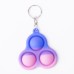 Mini Sensory Fidget Relaxation Stress Relief Anti-Anxiety Autism Hand EDC Gadget for Kids Teen Adult Push Pop Bubble Keychain Push Pop Bubble Keychain Sensory Therapy Toys for Home Classroom Party Favors Office