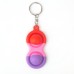 Mini Sensory Fidget Relaxation Stress Relief Anti-Anxiety Autism Hand EDC Gadget for Kids Teen Adult Push Pop Bubble Keychain Push Pop Bubble Keychain Sensory Therapy Toys for Home Classroom Party Favors Office