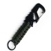 Stainless Steel Paracord Keychain Quick Release Carabiner Multifunctional Survival Gear with Bottle Opener Fire Starter Compass Ideal for Outdoor Hiking and Emergency Situations