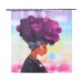 180x180cm African Girl Waterproof Polyester Bathroom Shower Curtain +12 Hooks