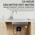 7500W 220V Instant Water Heater Wall Mounted Electric Water Heater Bathroom Kitchen LCD Temperature Display with Remote Control