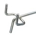 10Pcs Stainless Steel Wall Display Hooks for Coat Shop Slatwall Panel 10 × 150MM