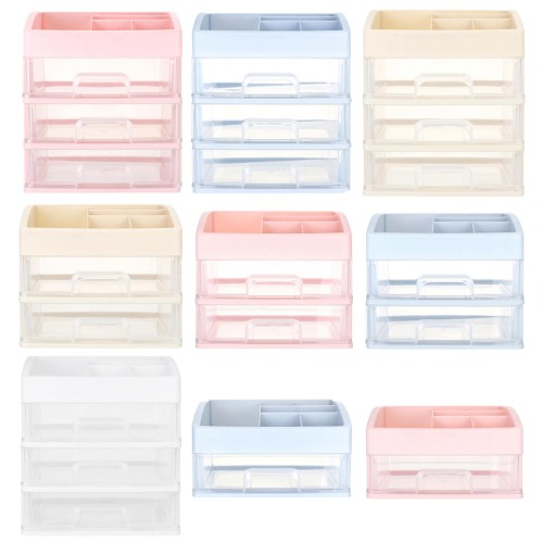 1/2/3 Layers Plastic Desktop Organizer Drawer Makeup Holder Box Make Sundry Storage Box Container