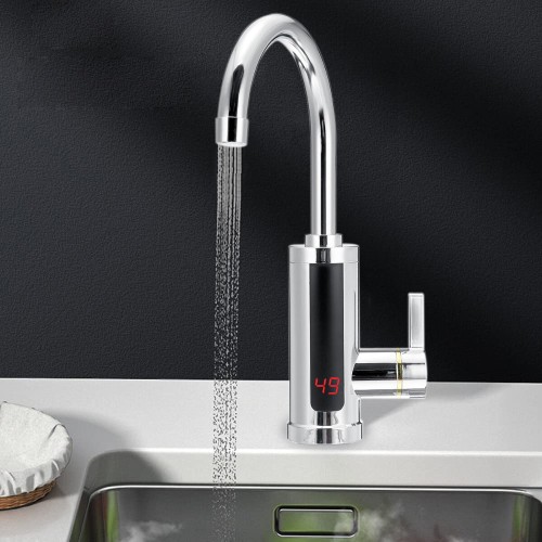 360° Electric Heater LED Faucet Tap Hot Water Bathroom Kitchen Fast Heater