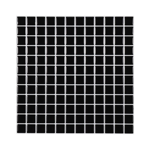 3D Mosaics Waterproof and Oil-proof Black and White Crystal Epoxy Three-dimensional Self-adhesive Wall Sticker