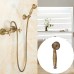 G1/2 Antique Copper Handheld Faucet Shower Head Spraying High Pressure Shower Head w/ Flexible 1.5m Hose for Bathroom