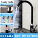 LED Temperature Sensitive 3-Color Light-up Kitchen Sink Faucet Color Change Basin Hot & Cold Mixer Tap