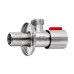 Stainless Steel Brushed Hot & Cold Water Triangle Valve G1/2 Thread Angle Valves w/ Rotatable Switch for Toilet Sink Water Heater