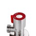 Stainless Steel Brushed Hot & Cold Water Triangle Valve G1/2 Thread Angle Valves w/ Rotatable Switch for Toilet Sink Water Heater