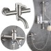 Stainless Steel G1/2 Hot and Cold Shower Mixer Faucet Shower Diverter Wall Mounted Bathroom Fixtures Ceramic Valve Core Universal Hot Cold Tap