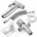 Stainless Steel Handheld Douche Bidet Spray Shower Head Toilet Adapter Hose Kit